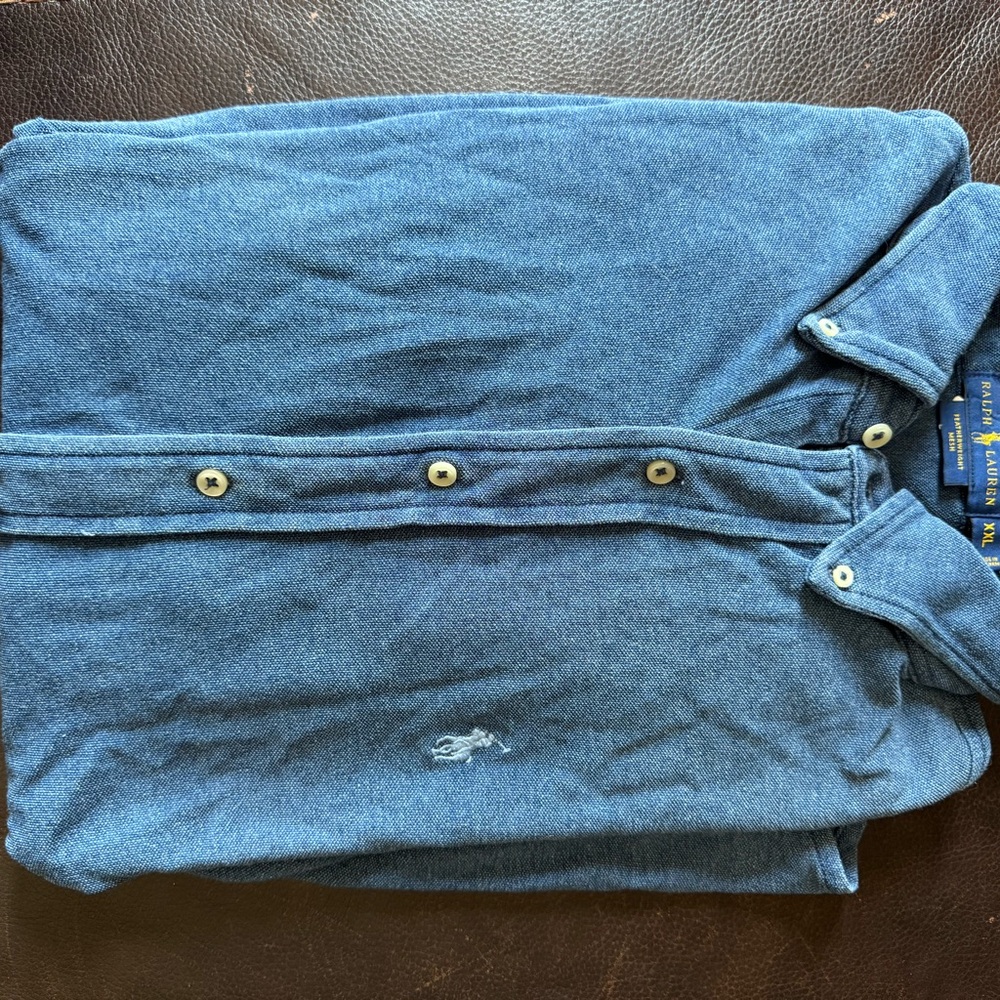Ralph Lauren Navy Button-Up Shirt